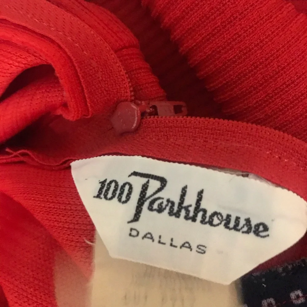 100parkhouse  red white blue vintage dress tag size says 10